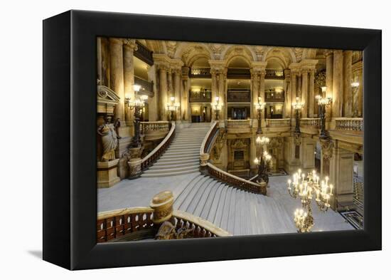 Opera Garnier, Grand Staircase, Paris, France-G & M Therin-Weise-Framed Premier Image Canvas