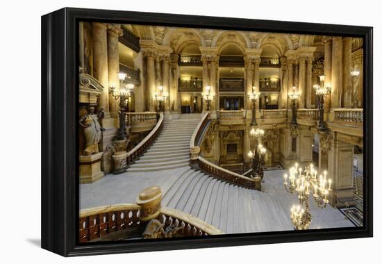 Opera Garnier, Grand Staircase, Paris, France-G & M Therin-Weise-Framed Premier Image Canvas