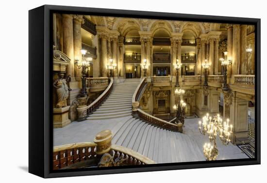 Opera Garnier, Grand Staircase, Paris, France-G & M Therin-Weise-Framed Premier Image Canvas