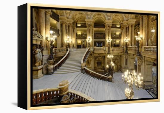 Opera Garnier, Grand Staircase, Paris, France-G & M Therin-Weise-Framed Premier Image Canvas