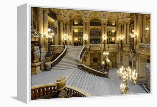 Opera Garnier, Grand Staircase, Paris, France-G & M Therin-Weise-Framed Premier Image Canvas