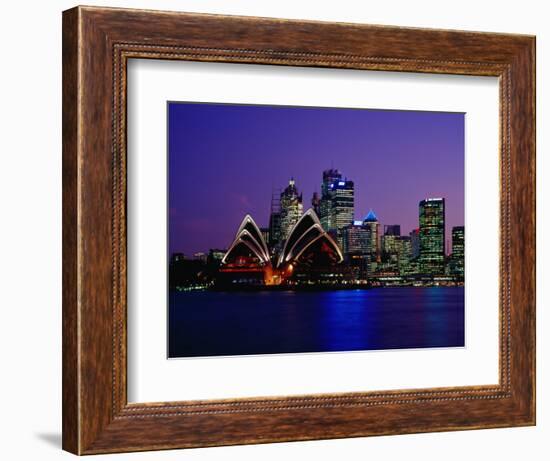 Opera House and City Skyline at Dusk, Sydney, Australia-Richard I'Anson-Framed Photographic Print
