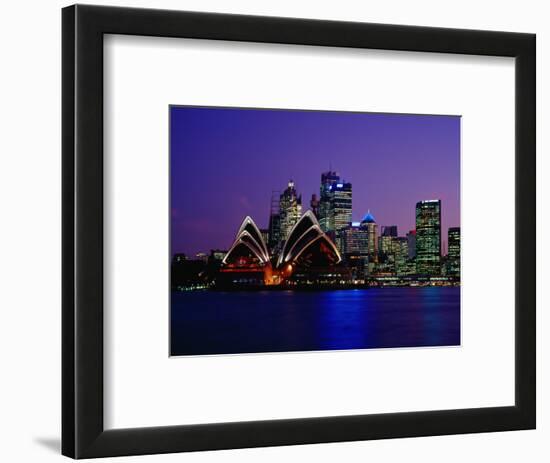 Opera House and City Skyline at Dusk, Sydney, Australia-Richard I'Anson-Framed Photographic Print