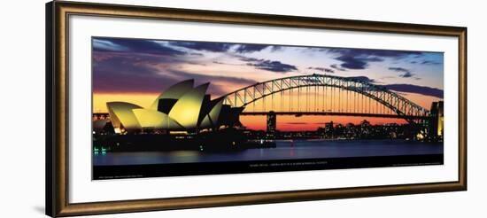 Opera House and Harbor Bridge, Sydney-Marc Segal-Framed Art Print