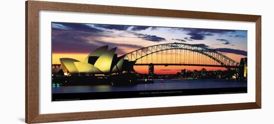 Opera House and Harbor Bridge, Sydney-Marc Segal-Framed Art Print