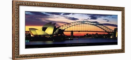 Opera House and Harbor Bridge, Sydney-Marc Segal-Framed Art Print