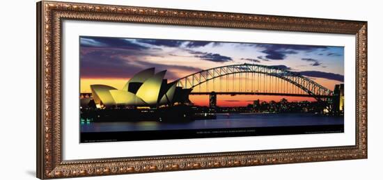 Opera House and Harbor Bridge, Sydney-Marc Segal-Framed Art Print