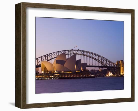 Opera House and Harbour Bridge, Sydney, New South Wales, Australia, Pacific-Sergio Pitamitz-Framed Photographic Print