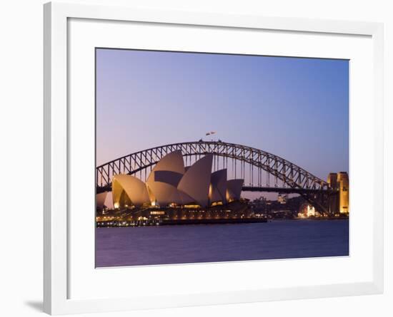 Opera House and Harbour Bridge, Sydney, New South Wales, Australia, Pacific-Sergio Pitamitz-Framed Photographic Print