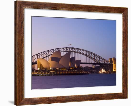 Opera House and Harbour Bridge, Sydney, New South Wales, Australia, Pacific-Sergio Pitamitz-Framed Photographic Print