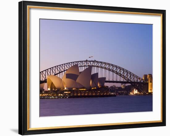 Opera House and Harbour Bridge, Sydney, New South Wales, Australia, Pacific-Sergio Pitamitz-Framed Photographic Print