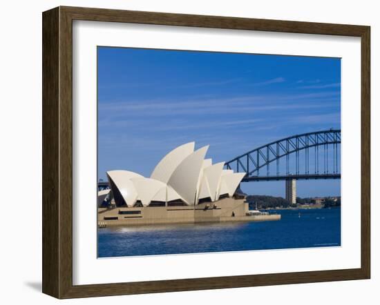 Opera House and Harbour Bridge, Sydney, New South Wales, Australia-Sergio Pitamitz-Framed Photographic Print