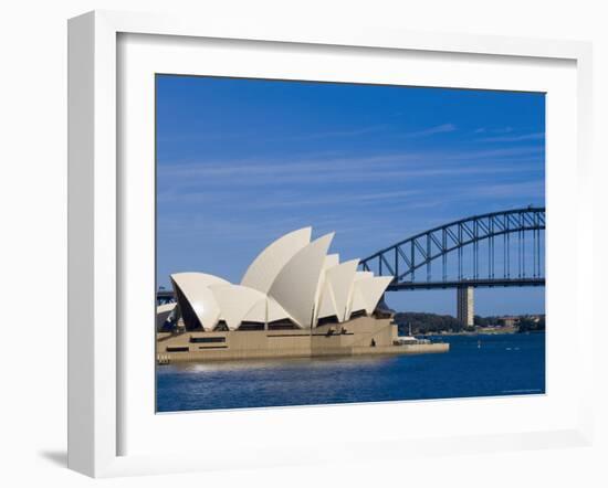 Opera House and Harbour Bridge, Sydney, New South Wales, Australia-Sergio Pitamitz-Framed Photographic Print