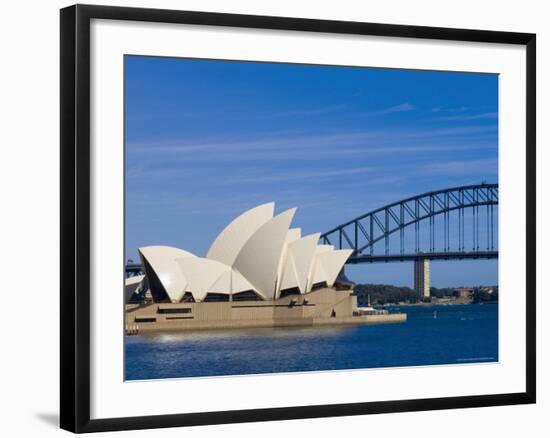 Opera House and Harbour Bridge, Sydney, New South Wales, Australia-Sergio Pitamitz-Framed Photographic Print