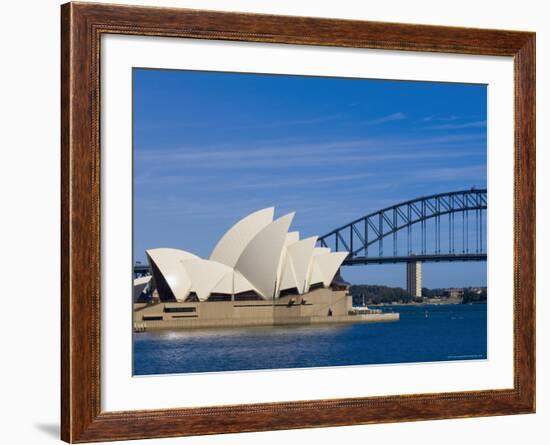 Opera House and Harbour Bridge, Sydney, New South Wales, Australia-Sergio Pitamitz-Framed Photographic Print