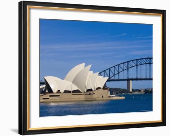 Opera House and Harbour Bridge, Sydney, New South Wales, Australia-Sergio Pitamitz-Framed Photographic Print