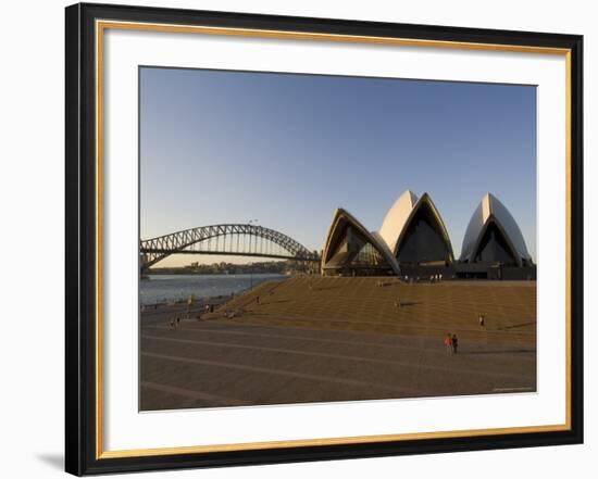 Opera House and Harbour Bridge, Sydney, New South Wales, Australia-Sergio Pitamitz-Framed Photographic Print