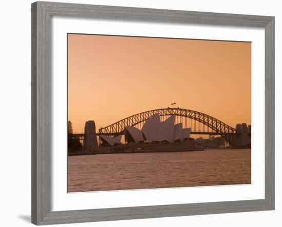 Opera House and Harbour Bridge, Sydney, New South Wales, Australia-Sergio Pitamitz-Framed Photographic Print