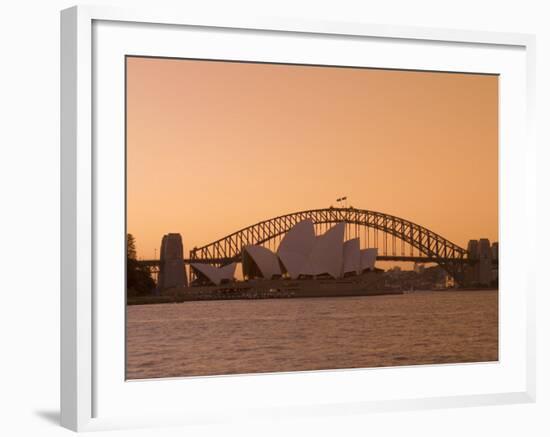 Opera House and Harbour Bridge, Sydney, New South Wales, Australia-Sergio Pitamitz-Framed Photographic Print