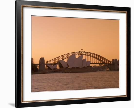 Opera House and Harbour Bridge, Sydney, New South Wales, Australia-Sergio Pitamitz-Framed Photographic Print