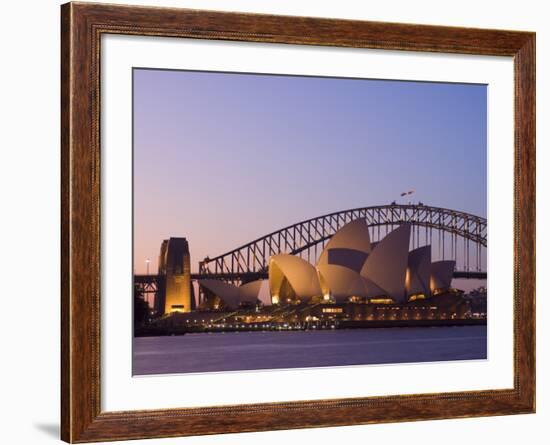 Opera House and Harbour Bridge, Sydney, New South Wales, Australia-Sergio Pitamitz-Framed Photographic Print