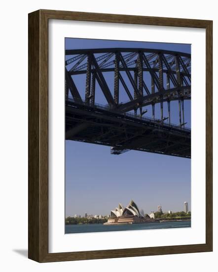 Opera House and Harbour Bridge, Sydney, New South Wales, Australia-Sergio Pitamitz-Framed Photographic Print