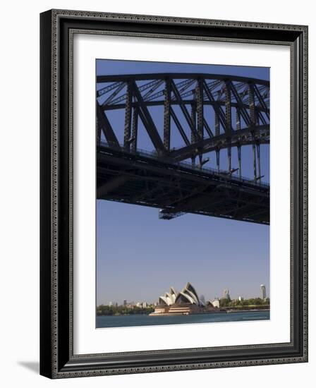 Opera House and Harbour Bridge, Sydney, New South Wales, Australia-Sergio Pitamitz-Framed Photographic Print