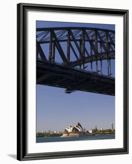 Opera House and Harbour Bridge, Sydney, New South Wales, Australia-Sergio Pitamitz-Framed Photographic Print