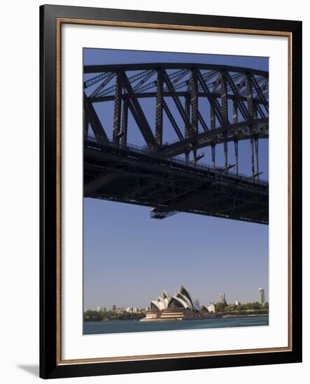 Opera House and Harbour Bridge, Sydney, New South Wales, Australia-Sergio Pitamitz-Framed Photographic Print