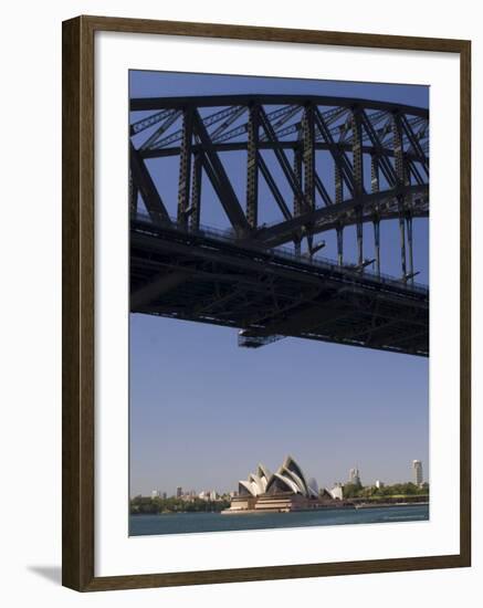 Opera House and Harbour Bridge, Sydney, New South Wales, Australia-Sergio Pitamitz-Framed Photographic Print