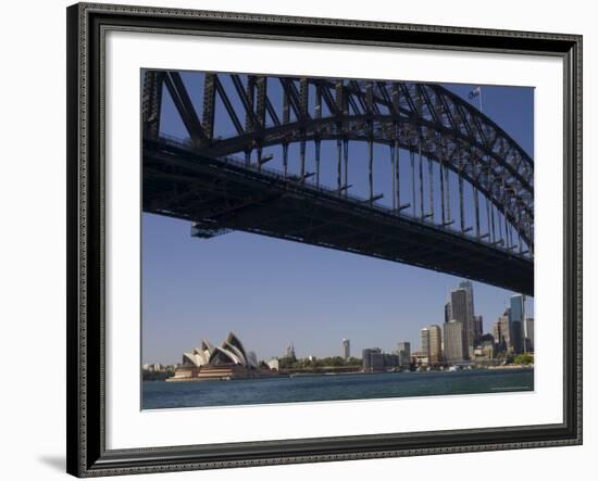 Opera House and Harbour Bridge, Sydney, New South Wales, Australia-Sergio Pitamitz-Framed Photographic Print