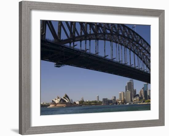 Opera House and Harbour Bridge, Sydney, New South Wales, Australia-Sergio Pitamitz-Framed Photographic Print