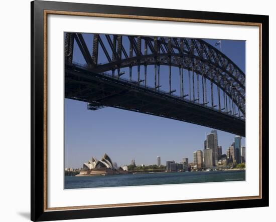 Opera House and Harbour Bridge, Sydney, New South Wales, Australia-Sergio Pitamitz-Framed Photographic Print