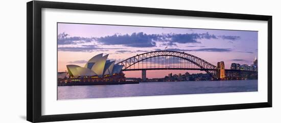 Opera House and Harbour Bridge, Sydney, New South Wales, Australia-Michele Falzone-Framed Premium Photographic Print