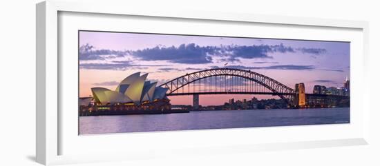 Opera House and Harbour Bridge, Sydney, New South Wales, Australia-Michele Falzone-Framed Premium Photographic Print