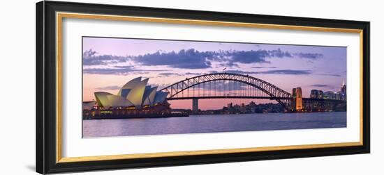 Opera House and Harbour Bridge, Sydney, New South Wales, Australia-Michele Falzone-Framed Premium Photographic Print