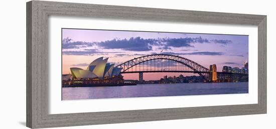 Opera House and Harbour Bridge, Sydney, New South Wales, Australia-Michele Falzone-Framed Photographic Print