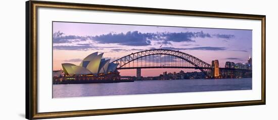 Opera House and Harbour Bridge, Sydney, New South Wales, Australia-Michele Falzone-Framed Photographic Print