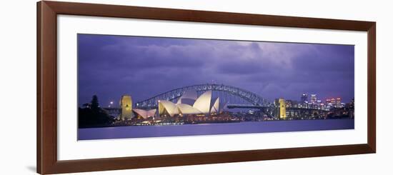 Opera House and Harbour Bridge, Sydney, New South Wales, Australia-Peter Adams-Framed Photographic Print