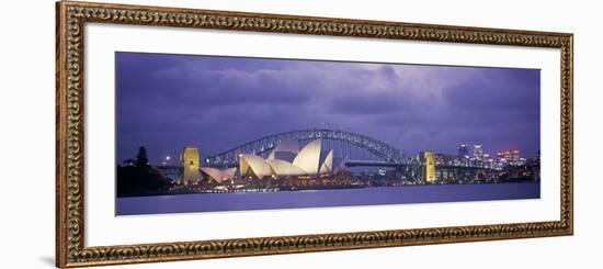 Opera House and Harbour Bridge, Sydney, New South Wales, Australia-Peter Adams-Framed Photographic Print