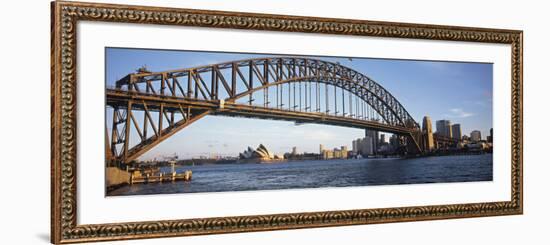 Opera House and Harbour Bridge, Sydney, New South Wales, Australia-Peter Adams-Framed Photographic Print