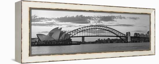 Opera House and Harbour Bridge, Sydney, New South Wales, Australia-Michele Falzone-Framed Premier Image Canvas