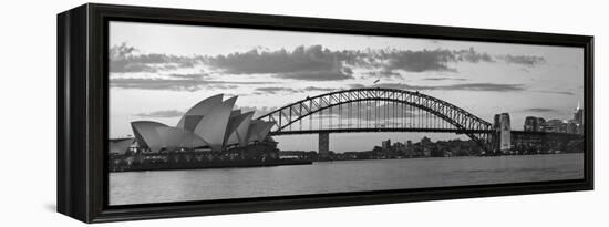 Opera House and Harbour Bridge, Sydney, New South Wales, Australia-Michele Falzone-Framed Premier Image Canvas