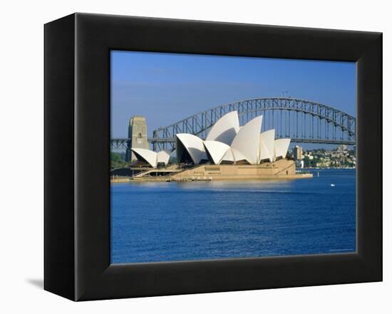 Opera House and Sydney Harbour Bridge, Sydney, New South Wales, Australia-Gavin Hellier-Framed Premier Image Canvas