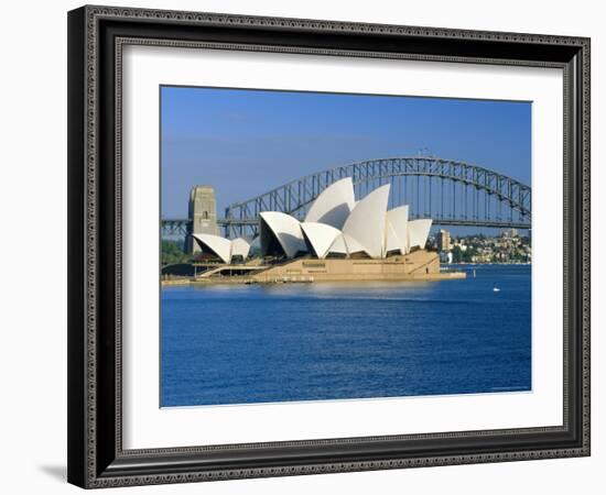 Opera House and Sydney Harbour Bridge, Sydney, New South Wales, Australia-Gavin Hellier-Framed Photographic Print