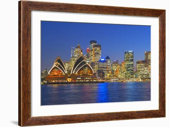 Opera House and Sydney Skyline, Sydney, New South Wales, Australia,-Marco Simoni-Framed Photographic Print