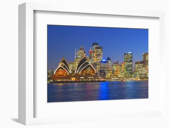 Opera House and Sydney Skyline, Sydney, New South Wales, Australia,-Marco Simoni-Framed Photographic Print