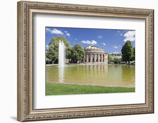 Opera House, Eckensee Lake, Schlosspark, Stuttgart, Baden-Wurttemberg, Germany-Markus Lange-Framed Photographic Print