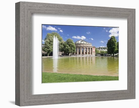 Opera House, Eckensee Lake, Schlosspark, Stuttgart, Baden-Wurttemberg, Germany-Markus Lange-Framed Photographic Print