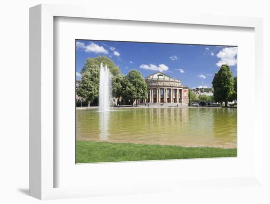 Opera House, Eckensee Lake, Schlosspark, Stuttgart, Baden-Wurttemberg, Germany-Markus Lange-Framed Photographic Print